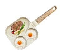 Derwrtup Egg Pan | Split Frying Pan Cooking Pan with Non-Stick Coating | 3-Piece Cooking Pan for Induction Hob Electric Cooker Cooking Kitchen Restaurant | Omelette Pancake Hamburger