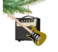 Derwrtup Electric Guitar Ornament | Christmas Tree Ornaments Decor 2D Acrylic,Musical Ornaments, Instrument Christmas Ornaments, Electric Guitar Music Ornaments For Holiday Christma