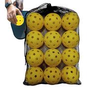 Derwrtup Exercise Golf Balls for the Garden, Pack of 12 Throwing Equipment, Hollow Airflow Ball with Mesh Bag Drawstring, for Indoor, Outdoor, Garden, Home, School, Park