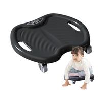 Derwrtup Exercise Roller Wheels, ABS Wheel Roller, 360° Scroll Wheel Core Scooter with Four Wheels and Curved Grip Damper for Muscle Building