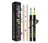 Derwrtup Eye Liner Waterproof, Precise Tip Liquid eye liner Pencil Set Of 4, Smudge-Proof Eye Liner, Long-Lasting Waterproof Eye Makeup Cosmetic For Natural Looking