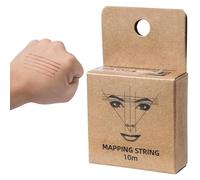 Derwrtup Eyebrow String Mapping, Eyebrow String Mapping Tool, Brown Eyebrow Mapping - Pre-Coloured Cord for Eyebrow Mapping, Measuring Tool for Marking Symmetrical Eyebrows