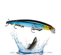 Derwrtup Fishing Lure, Realistic Hard Bait with Swimming Action - Sinking Bait Wobbler Bass Trout Zander Catfish for River Pond Lake Fishing