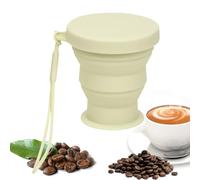 Derwrtup Foldable Cup for On the Go Foldable Drinking Cup Portable with 200 ml Capacity, Hot Cold Drinks Container for Camping, Backpacking, Fishing, Cycling, Tea on the Go