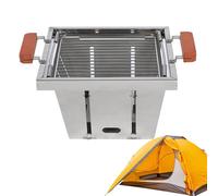 Derwrtup Folding Cooking Stove, Folding Grill Oven, Backpack Burner, Cooker, Stainless Steel Oven for Family Parties, Picnic Grill