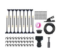 Derwrtup Garden Irrigation System,Automatic Sprinkler System Kit - Automatic 360 Degrees Adjustable Emitters Set for Tree Lawn Plants Growing Indoor Flower Beds Outdoor Patio