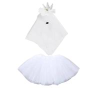 Derwrtup Geese Wedding Clothing - Festive Animals Bridal Veil Bridal White Costume Skirt Accessories for Outdoor Festivals Holidays Garden Decor