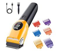 Derwrtup Hair Trimmer, 3 Speeds Wireless LCD Display, Dog Sheep Machine for Grooming, for Small and Large Breeds, Puppies, Kittens, Cats, Fine, Long, Thick