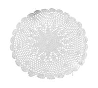 Derwrtup Handmade Crochet Tablecloth, Handmade Braided Crochet Round Table Mat, Smooth Surfaces Lace Braided Decoration for Dinner Table, Computer Desk, Home, Coffee Table, Kitchen, Work Area