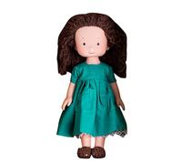 Derwrtup Handmade Knitted Plush Doll, Handmade Dolls for Girls, Cute Little Girls Dolls, Stuffed Toy, Handmade Plush Doll for Christmas Birthday, Promotes Imagination and