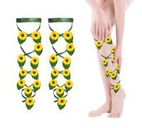 Derwrtup Leg Braces, Sexy Floral Elastic Thigh Bands - Adjustable Exotic Elastic Accessories for Halloween Party Travel Wedding Cosplay