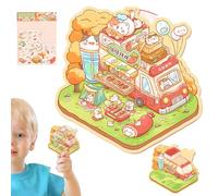 Derwrtup Make Your Own House Stickers, Make Your Own Scene Stickers, 3D Effect Laptop Decals - Scrapbooking Decoration Tool, Mobile Phone Case Decals for Children