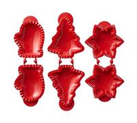 Derwrtup Mini Pie Moulds | 3 Pieces Christmas Tree Glove Snowflake Cookie Cutter | Dough Moulds for Adults Children | Outdoor Camping Party
