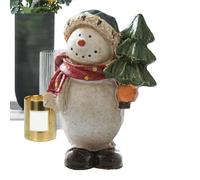 Derwrtup Miniature Christmas Figures, Snowman Figures, Christmas Figurine Made of Painted Resin | Christmas Miniatures, Snowman Figures, Collectibles, Winter Decoration for the Living Room