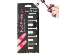 Derwrtup Nail Polish Protector - Soft Elastic U-Shape Nail Polish Guards - Nail Tape for Fingers, Peel Off Nail Stickers, Fingers Stamp Supplies