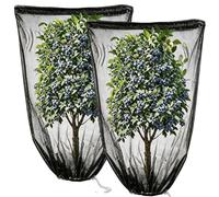 Derwrtup Net for Fruit Trees, Set of 2 Drawstring Protective Nets, Fruit Tree Net to Protect Fruit from Birds, for Plants, Blueberries, Strawberries, Shrubs, Vegetables, Squirrels, Flowers, Flies