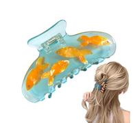 Derwrtup Novelty Fish Bowl Hair Clip,Acetate Funny Fish Claw Clip - Modern Headdress Tool, Hairstyle Accessories, Ponytails Short Haircuts Clamps For Women Girls