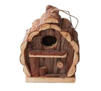 Derwrtup Outdoor Bird House,Bird Home - Rustic Wooden Shelter Box Feeder Decorative for Backyard Fence Deck Balcony Tree Window Garden