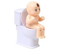 Derwrtup Peeing Boy Squirter Toy | Squirt Wee Boy Sitting On The Toilet | Innovative Compulsion Toilet Doll Toys for Children Men Kids