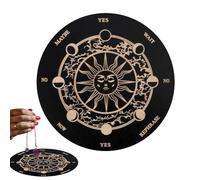 Derwrtup Pendulum Board Dowsing - Decision Maker Planchette Decorative Message Wooden Boards - Ouija Board Game Fortune Telling Pendulum Board For Parties, Gatherings