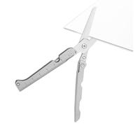 Derwrtup Portable Scissors - Stainless Steel Folding Cutter With Ruler,Rust-resistant Survival Tools For Gardening Sewing Art Projects Travel Camping Picnic Outdoor