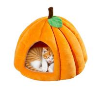 Derwrtup Pumpkin Cat House - Comfortable Pet Cave Bed - Cozy Pumpkin Cat Bed for Dormitory Living Room Balcony Indoors Bedroom Bay Window Apartment