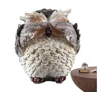 Derwrtup Retro Resin Owl, Owl Resin Figurine, Home Retro Owl Animal Figurine Resin Carving, Animal Decoration, Creative Owl Figures, Do Not See, Do Not Hear, Say No, for Living Room