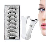 Derwrtup Reusable Magnetic Eyelashes,Natural Women Eyelashes | False Eyelashes with Applicator, Natural Look Reusable Lashes, No Glue Eyelashes Kit for Women