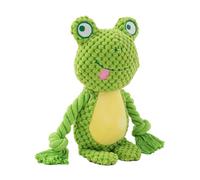 Derwrtup Squeaky Dog Toys - Cartoon Rope Doll for Puppy | Fun Squeaky Pet Chew Fox, Elephant, Frog Doll, Stimulation Teeth Interactive Dog Chewing Toys