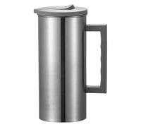 Derwrtup Stainless Steel Pitcher, Large Capacity Drink Pitcher with Lid, Non-Slip Handle Drinking Storage Container for Hot Cold Beer Coffee Juice Beverage