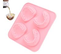 Derwrtup Trays for Freezer, Tooth-shaped Silicone Mould for Ice Blocks, 4-Way Reusable Drink Preparation Tool for Home Kitchen, Champagne, Cocktails, Whisky, Wine, Soda