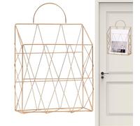 Derwrtup Wall File Holder | Document Rack - Vertical Wire Shelf Holder for Paper Management and Storage for Bathroom Doors and