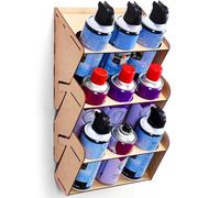 Derwrtup Wall Mount Spray Can Holder,9-Holes Spray Paint Lube Can Holder - Home Organization Space Saving for Workroom Indoor Model Building Painters Painting Crafting Craftsmen Art Studios
