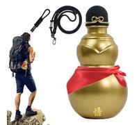 Derwrtup Water Bottle Pumpkin - 900 ml Chinese Water Bottle - Camping Wine Bottle | For Students, Travellers, Gardeners, Hiking, Camping, Excursions, Yoga Courses, Picnics, Fitness Fans
