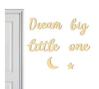 Derwrtup Wooden Script Wall Art, Wooden Wall Script - Modern Children's Room Wall Sign | Baby Room Decoration, Delightful Gallery Art for Birthday, Children's Day, Easter