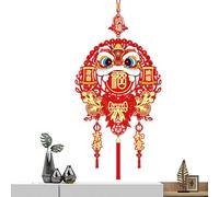 Derwrtup Year of the Snake Decorations 2025 Year of the Snake Decorations - New Year Lucky Fu Character Pendant | 2025 Chinese Spring Festival Tassel Pendant, Decorative