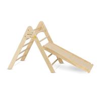 Deryan 5-in-1 Montessori Climbing Triangle with Slide - Foldable - Ladder & Slide - Wooden Climbing Foldable Toy for Toddlers 3-8 Years (40kg) - Climbing Frame for Toddlers - Wood
