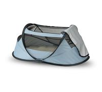 DERYAN Travel Cot travel cot - BabyBox - Pop up - Lightweight, compact and foldable - Unfolded in just 2 seconds - With mosquito net and carry bag - Blue