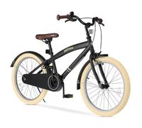 DERYAN Coastline 20-Inch Kids Bike | Children's Bicycle with Kickstand | Adjustable Saddle & Handlebars | Bike for Boys & Girls Aged 7-13 Years | Black