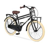 DERYAN Cooper Kids' Bike 20 Inch | Bicycle with Kickstand | Bicycle with Adjustable Saddle and Handlebars | Children's Bike for Boys and Girls, 8 to 12 Years Old | Black