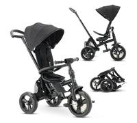 Deryan Explorer Tricycle for 9 Months to 25 kg (9 months - 4 years) - Foldable - Kids Trike with Push Handle - Swivel Seat - Foldable Canopy with Sun Protection - Nougat