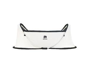 DERYAN Infant Baby Bed - Pop Up Travel Bed - from birth to 1.5 years - Light & Compact - Set up within 2 seconds - incl. Mosquito Net & Travel Bag - 98x60x32cm (Cream)