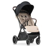 Deryan Luxury ROLO XL Travel Buggy - Birth up to 22 kg with Reclining Function - Compact Baby Pushchair (7.5kg) - One Hand Foldable, Sun Protection UPF 50+, Large Storage Basket - Nougat