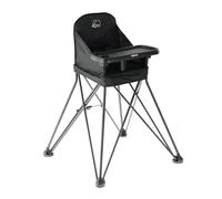 Deryan Pop 'N Sit High Chair - Foldable High Chair with Built-in Saddle Seat - Lightweight and Stable - with Tray - Washable - Black