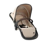 Deryan Second Seat Unit for Evy V2 Pushchair - Second Seat - Seat Cushion with 5-Point Safety Belt - 4 Adjustable Reclining Positions - from Birth to Approx. 4 Years - Maximum Load 25 kg (Nougat)