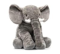 DERYAN Stuffed Elephant - Soft Plush Toy for Babies & Children - Stuffed Elephant for Cuddling, Sleeping & Playing - Cute Cuddly Toy as a Gift for Birth & Birthday - Grey (60cm)