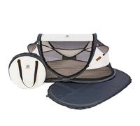 Deryan travel cot / travel cot Baby Luxe travel tent including sleeping mat, self-inflatable air mattress and carrying bag with pop-up built within 2 seconds, cream