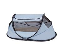 DERYAN Travel Cot travel cot - BabyBox - Pop up - Lightweight, compact and foldable - Unfolded in just 2 seconds - With mosquito net and carry bag - Blue