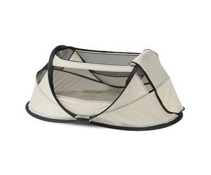 Deryan Travel Cot Travel cot - BabyBox - Pop up - Lightweight, Compact and Foldable - Unfolded in just 2 Seconds - with Mosquito net and Carry Bag (Cream)