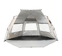 DERYAN Up-to-Go Pop-Up Beach Tent for Kids - UV Protection UPF 50+ and Wind Protection - Compact & Foldable, Portable Pop Up Tent - 4 People - Set Up in 1 Second - Silver